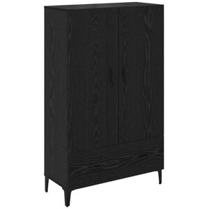Highboard Black Oak 70 x 31 x 115 cm Engineered Wood and Iron vidaXL Highboard Black Oak 70 x 31 x 115 cm Engineered Wood and Iron vidaXL
