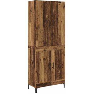 Highboard Old Wood 69.5 x 34 x 180 cm Engineered Wood vidaXL Highboard Old Wood 69.5 x 34 x 180 cm Engineered Wood vidaXL