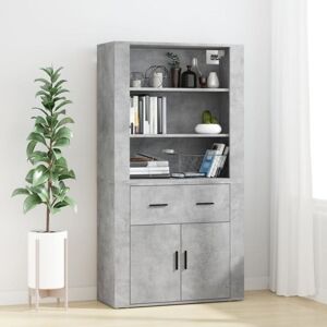 Highboard Concrete Grey Engineered Wood vidaXL Highboard Concrete Grey Engineered Wood vidaXL
