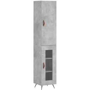 Highboard Concrete Grey 34.5x34x180 cm Engineered Wood Vidaxl Highboard Concrete Grey 34.5x34x180 cm Engineered Wood Vidaxl
