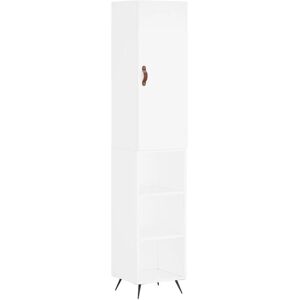 Highboard White 34.5x34x180 cm Engineered Wood Vidaxl Highboard White 34.5x34x180 cm Engineered Wood Vidaxl