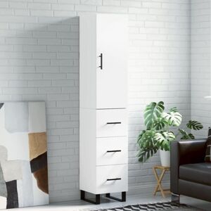 Highboard White 34.5x34x180 cm Engineered Wood Vidaxl Highboard White 34.5x34x180 cm Engineered Wood Vidaxl