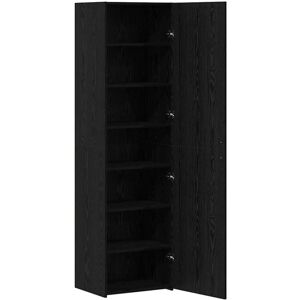 Highboard Black Oak 50x42.5x185 cm Engineered Wood Vidaxl Highboard Black Oak 50x42.5x185 cm Engineered Wood Vidaxl