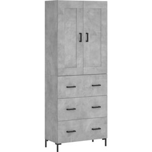 vidaXL Concrete Grey Highboard - Storage Cabinet vidaXL Concrete Grey Highboard - Storage Cabinet