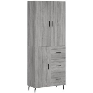 Highboard Grey Sonoma 69.5x34x180 cm Engineered Wood Vidaxl Highboard Grey Sonoma 69.5x34x180 cm Engineered Wood Vidaxl