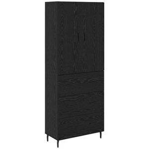 Highboard 2 pcs Black oak 69.5 x 34 x 180 cm Engineered Wood vidaXL Highboard 2 pcs Black oak 69.5 x 34 x 180 cm Engineered Wood vidaXL