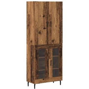 Highboard Old wood 69.5 x 34 x 180 cm Engineered wood vidaXL Highboard Old wood 69.5 x 34 x 180 cm Engineered wood vidaXL