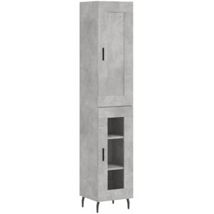 Highboard Concrete Grey 34.5x34x180 cm Engineered Wood Vidaxl Highboard Concrete Grey 34.5x34x180 cm Engineered Wood Vidaxl