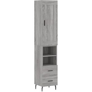 vidaXL Grey Sonoma Engineered Wood Highboard - Sideboard, Cupboard, Side Cabinet vidaXL Grey Sonoma Engineered Wood Highboard - Sideboard, Cupboard, Side Cabinet