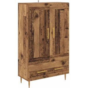 Highboard Old Wood 69.5 x 31 x 115 cm Engineered Wood vidaXL Highboard Old Wood 69.5 x 31 x 115 cm Engineered Wood vidaXL