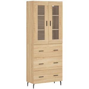 vidaXL Sonoma Oak 69.5x34x180 cm Storage Cabinet - Storage Cabinet vidaXL Sonoma Oak 69.5x34x180 cm Storage Cabinet - Storage Cabinet