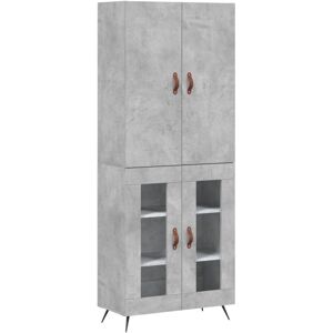 Highboard Concrete Grey 69.5x34x180 cm Engineered Wood Vidaxl Highboard Concrete Grey 69.5x34x180 cm Engineered Wood Vidaxl