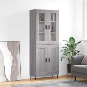 Highboard Grey Sonoma 69.5x34x180 cm Engineered Wood Vidaxl Highboard Grey Sonoma 69.5x34x180 cm Engineered Wood Vidaxl