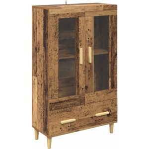 Highboard with Drawer Old Wood 70 x 31 x 115 cm Engineered Wood vidaXL Highboard with Drawer Old Wood 70 x 31 x 115 cm Engineered Wood vidaXL