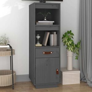 vidaXL Solid Wood Pine Highboard - High Sideboard Cabinet - Grey vidaXL Solid Wood Pine Highboard - High Sideboard Cabinet - Grey