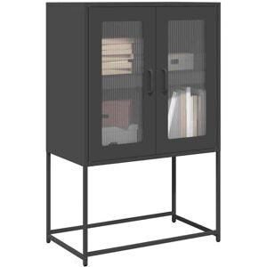 Highboard Black 68x39x107 cm Steel Vidaxl Highboard Black 68x39x107 cm Steel Vidaxl