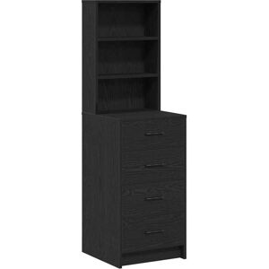 Highboard Black oak 40 x 41 x 135 cm Engineered wood vidaXL Highboard Black oak 40 x 41 x 135 cm Engineered wood vidaXL