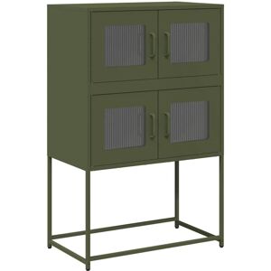 Highboard Olive Green 68x39x107 cm Steel vidaXL Highboard Olive Green 68x39x107 cm Steel vidaXL