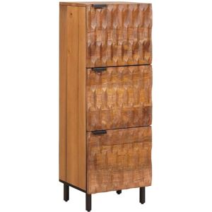 Highboard Acacia Brown Finish 40 x 33 x 110 cm Solid Mango Wood vidaXL Highboard Acacia Brown Finish 40 x 33 x 110 cm Solid Mango Wood vidaXL