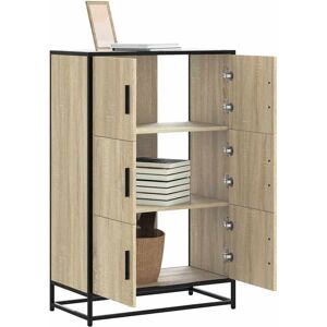 Highboard Sonoma Oak 68x35x106.5 cm Engineered Wood and Metal Vidaxl Highboard Sonoma Oak 68x35x106.5 cm Engineered Wood and Metal Vidaxl