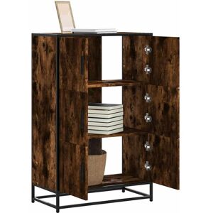 Highboard Smoked Oak 68x35x106.5 cm Engineered Wood and Metal vidaXL Highboard Smoked Oak 68x35x106.5 cm Engineered Wood and Metal vidaXL