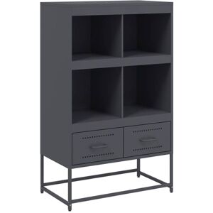 Highboard Anthracite 68.5x39x111.5 cm Steel Vidaxl Highboard Anthracite 68.5x39x111.5 cm Steel Vidaxl