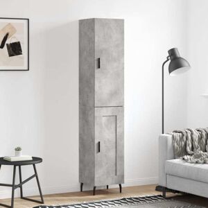 Highboard Concrete Grey 34.5x34x180 cm Engineered Wood Vidaxl Highboard Concrete Grey 34.5x34x180 cm Engineered Wood Vidaxl