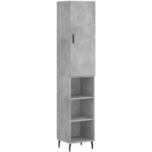 Highboard Concrete Grey 34.5x34x180 cm Engineered Wood Vidaxl Highboard Concrete Grey 34.5x34x180 cm Engineered Wood Vidaxl