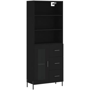 JINLEFU Highboard Black 69.5x34x180 cm Engineered Wood vidaXL JINLEFU Highboard Black 69.5x34x180 cm Engineered Wood vidaXL