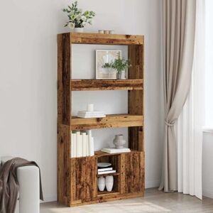 Highboard Old Wood 92x33x180 cm Engineered Wood Vidaxl Highboard Old Wood 92x33x180 cm Engineered Wood Vidaxl