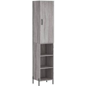 Highboard Grey Sonoma 34.5x34x180 cm Engineered Wood Vidaxl Highboard Grey Sonoma 34.5x34x180 cm Engineered Wood Vidaxl