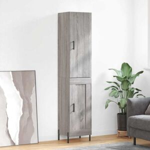 Highboard Grey Sonoma 34.5x34x180 cm Engineered Wood vidaXL Highboard Grey Sonoma 34.5x34x180 cm Engineered Wood vidaXL