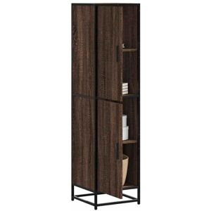 Highboard Brown Oak 35.5x35x139 cm Engineered Wood and Metal vidaXL Highboard Brown Oak 35.5x35x139 cm Engineered Wood and Metal vidaXL