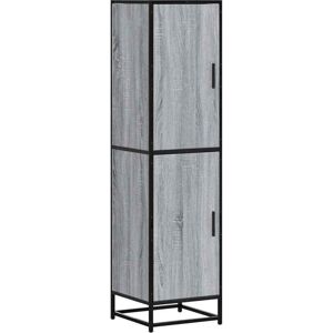 Highboard Grey Sonoma 35.5x35x139 cm Engineered Wood and Metal Vidaxl Highboard Grey Sonoma 35.5x35x139 cm Engineered Wood and Metal Vidaxl