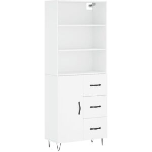 Highboard White 69.5x34x180 cm Engineered Wood vidaXL Highboard White 69.5x34x180 cm Engineered Wood vidaXL