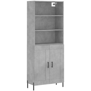 Highboard Concrete Grey 69.5x34x180 cm Engineered Wood Vidaxl Highboard Concrete Grey 69.5x34x180 cm Engineered Wood Vidaxl