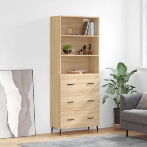 vidaXL Sonoma Oak Highboard - 3 Drawers - Stylish Storage Furniture vidaXL Sonoma Oak Highboard - 3 Drawers - Stylish Storage Furniture