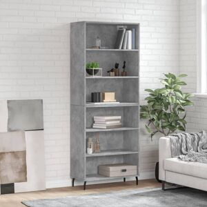 Highboard Concrete Grey 69.5x32.5x180 cm Engineered Wood Vidaxl Highboard Concrete Grey 69.5x32.5x180 cm Engineered Wood Vidaxl