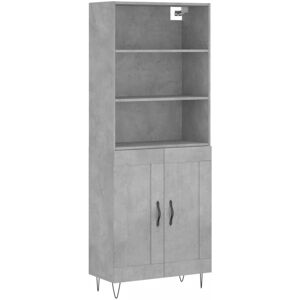Vidaxl - Highboard Concrete Grey 69.5x34x180 cm Engineered Wood Vidaxl - Highboard Concrete Grey 69.5x34x180 cm Engineered Wood