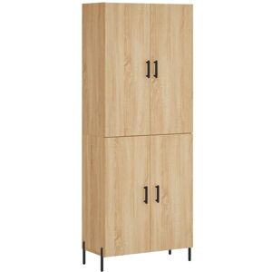 vidaXL Sonoma Oak Highboard - Engineered Wood & Metal - 2 Doors vidaXL Sonoma Oak Highboard - Engineered Wood & Metal - 2 Doors