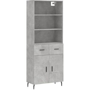 vidaXL Highboard Concrete Grey - Storage Furniture vidaXL Highboard Concrete Grey - Storage Furniture