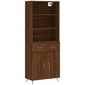 Vidaxl - Highboard Brown Oak 69.5x34x180 cm Engineered Wood Vidaxl - Highboard Brown Oak 69.5x34x180 cm Engineered Wood