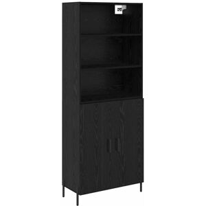 Highboard 2 pcs Black Oak 69.5 x 34 x 180 cm Engineered Wood vidaXL Highboard 2 pcs Black Oak 69.5 x 34 x 180 cm Engineered Wood vidaXL