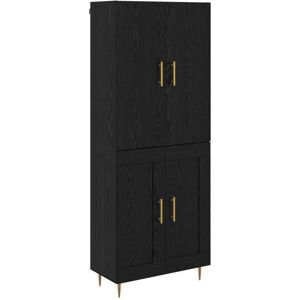 Highboard Black Oak 69.5 x 34 x 180 cm Engineered Wood vidaXL Highboard Black Oak 69.5 x 34 x 180 cm Engineered Wood vidaXL