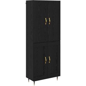 Highboard Black Oak 69.5 x 34 x 180 cm Engineered Wood vidaXL Highboard Black Oak 69.5 x 34 x 180 cm Engineered Wood vidaXL