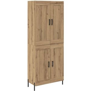 Highboard 2 pcs Artisan Oak Engineered Wood vidaXL Highboard 2 pcs Artisan Oak Engineered Wood vidaXL