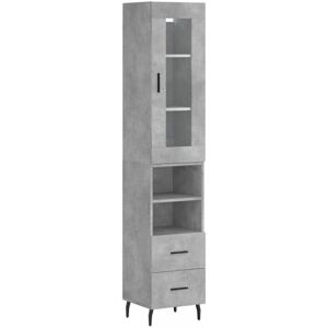 vidaXL Highboard Concrete Grey - Highboard Sideboard Cupboard vidaXL Highboard Concrete Grey - Highboard Sideboard Cupboard