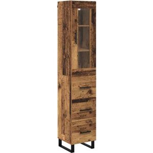 Highboard Old Wood 69.5 x 34 x 180 cm Engineered Wood vidaXL Highboard Old Wood 69.5 x 34 x 180 cm Engineered Wood vidaXL