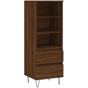 Highboard Brown Oak 40x36x110 cm Engineered Wood Vidaxl Highboard Brown Oak 40x36x110 cm Engineered Wood Vidaxl