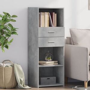 vidaXL 45x42.5x124 cm Concrete Grey Storage Cabinet - Storage Furniture vidaXL 45x42.5x124 cm Concrete Grey Storage Cabinet - Storage Furniture
